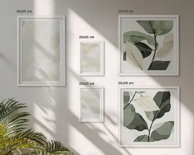 Polittico con cornice con colori vivaci in stile astratto boho