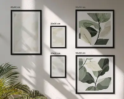 Polittico con cornice con colori vivaci in stile astratto boho