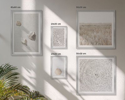 Set di 5 quadri Texture leggere e boho effetto sabbia