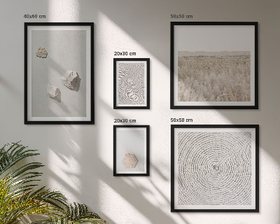 Set di 5 quadri Texture leggere e boho effetto sabbia