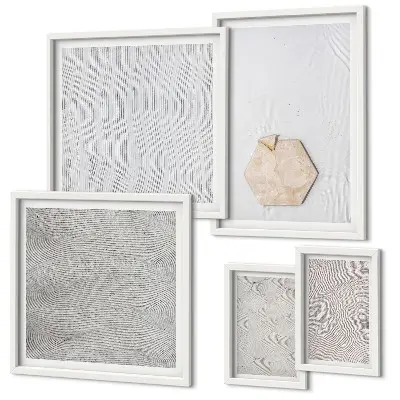 Set di quadri incorniciati con texture boho effetto sabbia