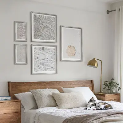 Set di quadri incorniciati con texture boho effetto sabbia
