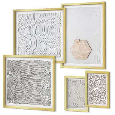 Set di quadri incorniciati con texture boho effetto sabbia