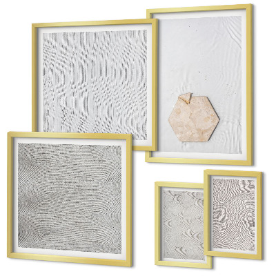 Set di quadri incorniciati Texture leggere e boho effetto sabbia