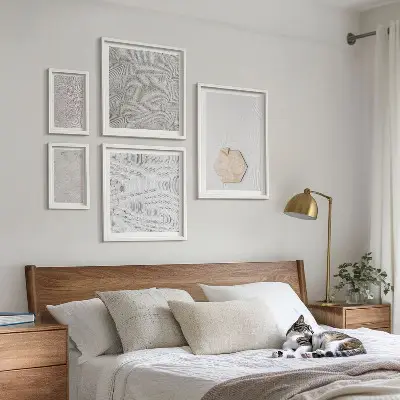 Set di quadri incorniciati con texture boho effetto sabbia