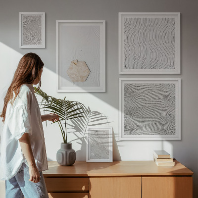 Set di quadri incorniciati Texture leggere e boho effetto sabbia