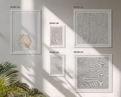 Set di quadri incorniciati con texture boho effetto sabbia