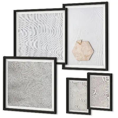 Set di quadri incorniciati con texture boho effetto sabbia