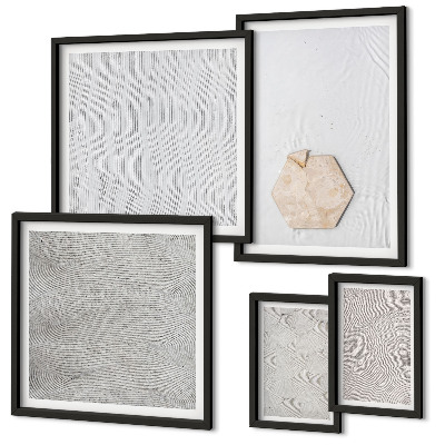 Set di quadri incorniciati Texture leggere e boho effetto sabbia