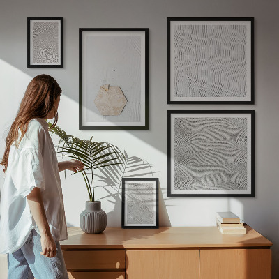 Set di quadri incorniciati Texture leggere e boho effetto sabbia
