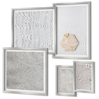 Set di quadri incorniciati con texture boho effetto sabbia