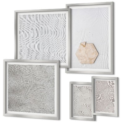 Set di quadri incorniciati Texture leggere e boho effetto sabbia
