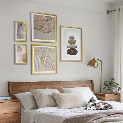 Polittico con cornice Forme astratte dai colori pastello