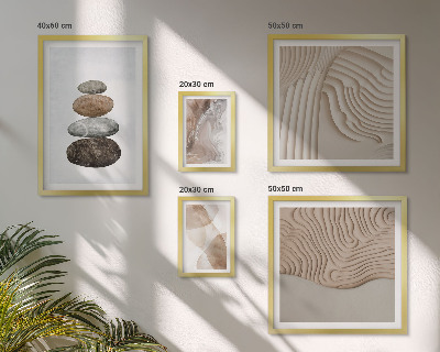 Polittico con cornice Forme astratte dai colori pastello