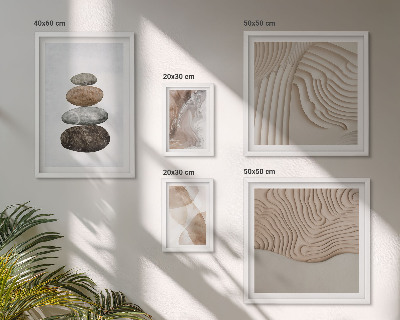 Polittico con cornice Forme astratte dai colori pastello