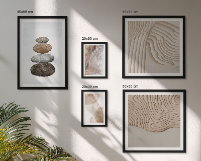 Polittico con cornice Forme astratte dai colori pastello