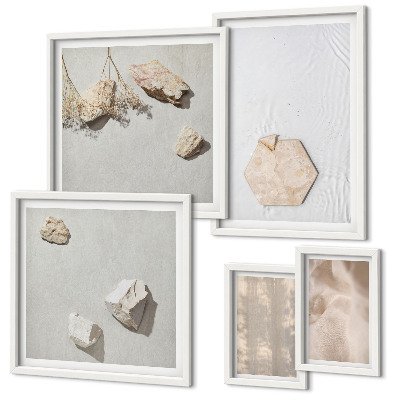 Polittico con cornice Texture naturali e delicate in stile boho.