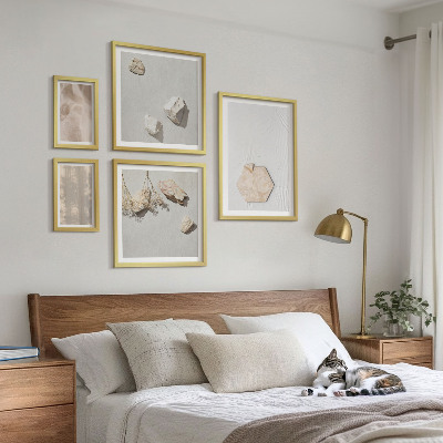 Polittico con cornice Texture naturali e delicate in stile boho.