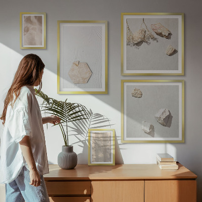Polittico con cornice Texture naturali e delicate in stile boho.