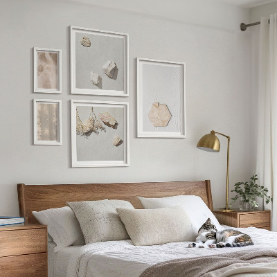 Polittico con cornice Texture naturali e delicate in stile boho.