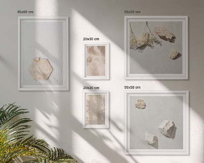 Polittico con cornice Texture naturali e delicate in stile boho.