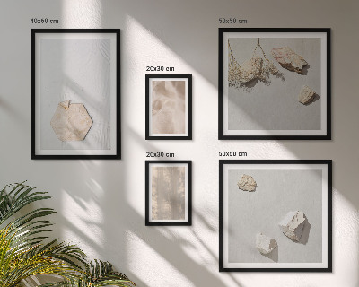 Polittico con cornice Texture naturali e delicate in stile boho.