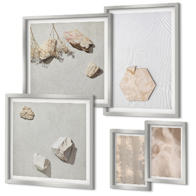 Polittico con cornice Texture naturali e delicate in stile boho.