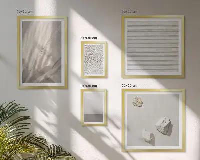 Set di 5 quadri con delicate trame boho ispirate alla natura
