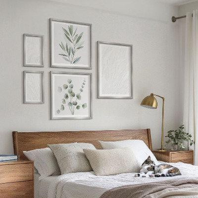 Set di quadri incorniciati Elegante struttura in marmo a forma di ramoscello
