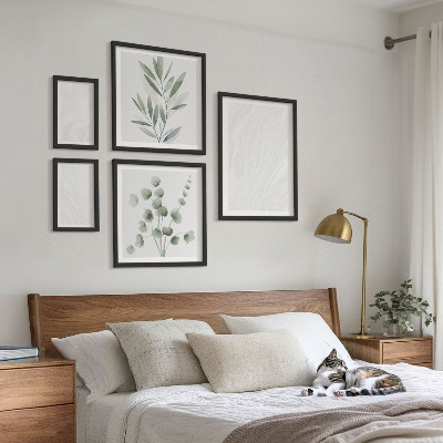 Set di quadri incorniciati Elegante struttura in marmo a forma di ramoscello
