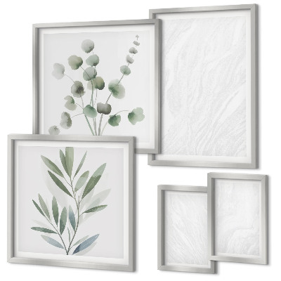 Set di quadri incorniciati Elegante struttura in marmo a forma di ramoscello