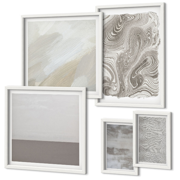Polittico con cornice Modelli astratti industriali