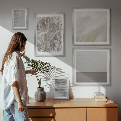 Polittico con cornice Modelli astratti industriali
