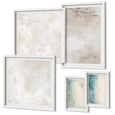 Polittico con cornice con delicata texture effetto acquerello