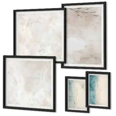Polittico con cornice con delicata texture effetto acquerello