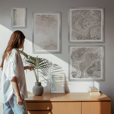 Set di 5 quadri Colori ad acquerello delicati
