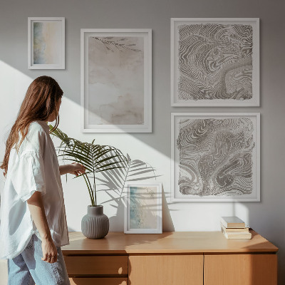 Set di 5 quadri Colori ad acquerello delicati