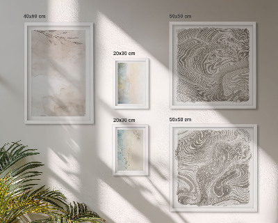 Set di 5 quadri Colori ad acquerello delicati
