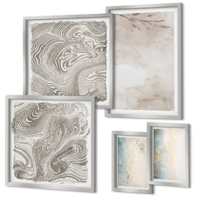Set di 5 quadri Colori ad acquerello delicati