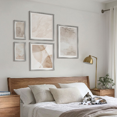 Set di quadri incorniciati Colori ad acquerello, texture boho