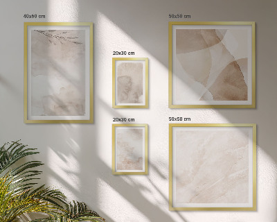 Set di quadri incorniciati Colori ad acquerello, texture boho