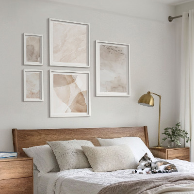 Set di quadri incorniciati Colori ad acquerello, texture boho