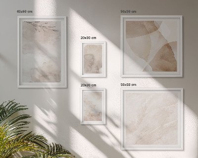 Set di quadri incorniciati Colori ad acquerello, texture boho