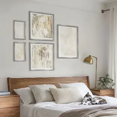Polittico con cornice quadro dal design con texture brillante