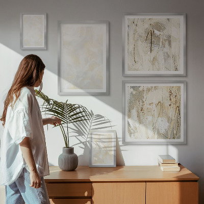 Polittico con cornice Design di pittura dalla texture brillante