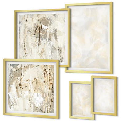 Polittico con cornice Design di pittura dalla texture brillante