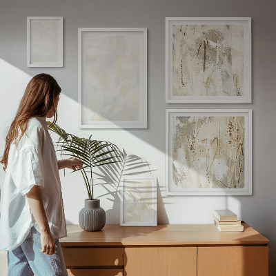 Polittico con cornice Design di pittura dalla texture brillante