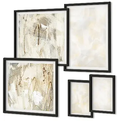 Polittico con cornice quadro dal design con texture brillante