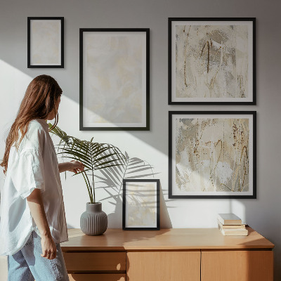 Polittico con cornice Design di pittura dalla texture brillante