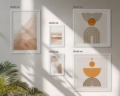 Set di 5 quadri con strutture di varie sfumature di minimalismo